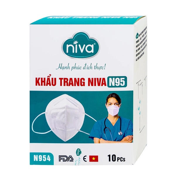 Khẩu trang Niva N95giúp ngăn vi khuẩn, khói, bụi, dầu, giọt bắn
