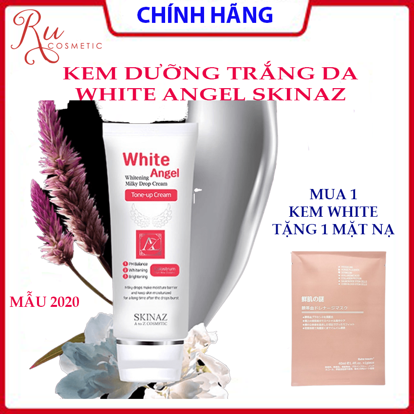 [CHÍNH HÃNG] KEM TRẮNG DA WHITE ANGEL SKINAZ, Kem trắng da white angel skinaz, kem ban ngày skinaz, kem dưỡng trắng da