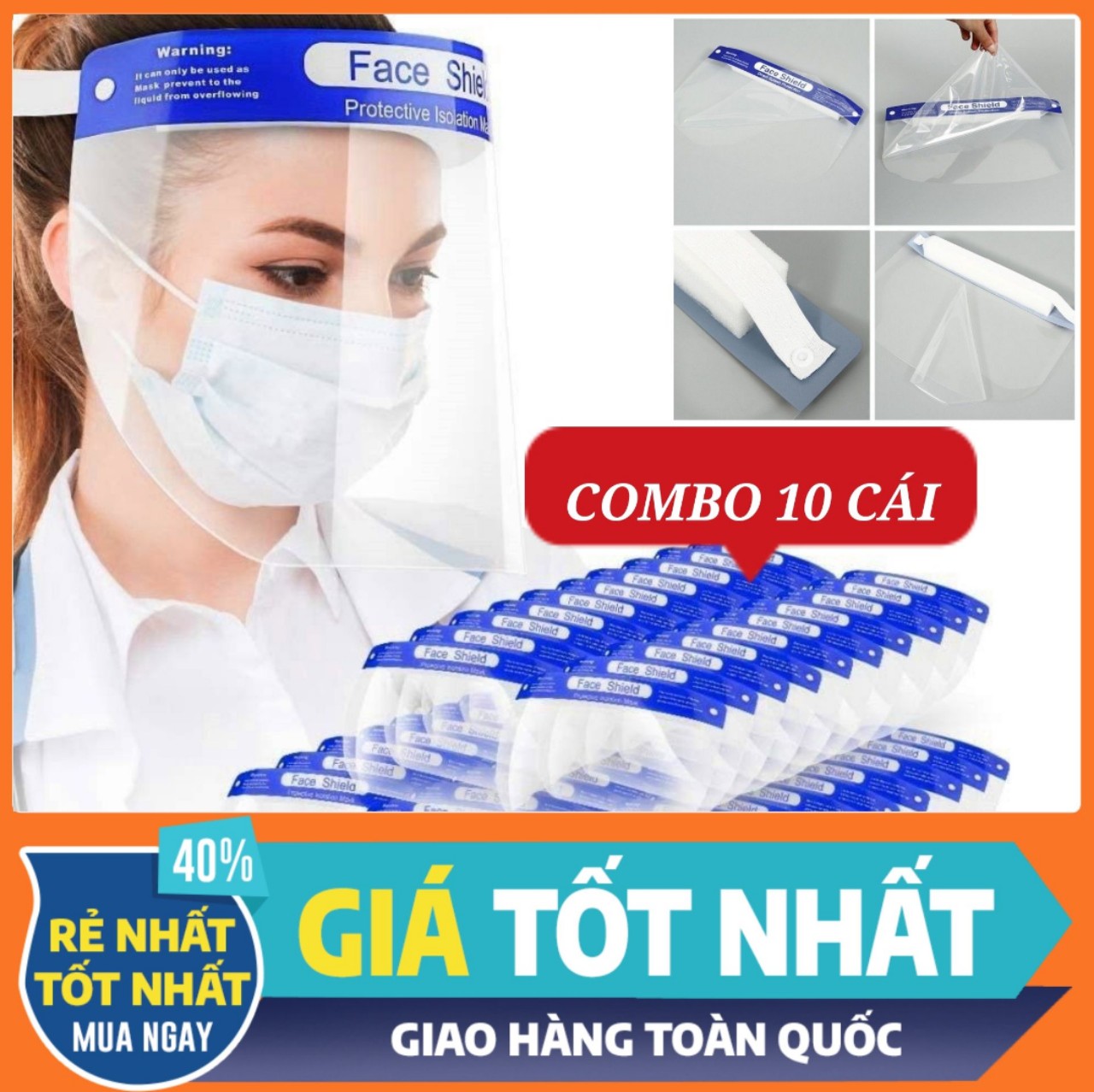 Kho sỉ combo 10 cái kính chắn bảo hộ, kính chắn giọt bắn, kính phòng dịch, kính chắn bụi, kính chắn cô, mặt nạ - kính chống dịch covid - kính chắn giọt bắn