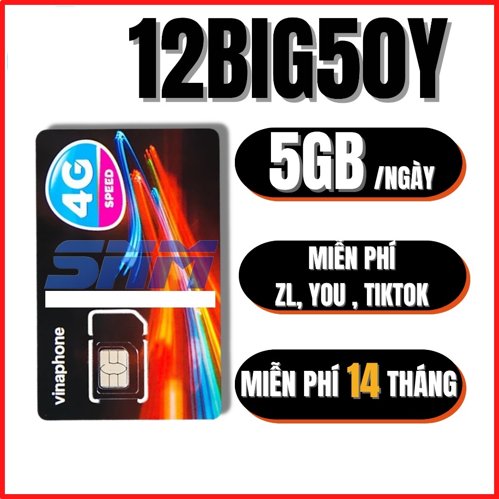 Sim 4G Vinaphone Không Giới Hạn Dung Lượng , Miễn Phí Nghe Gọi , Trọn gói KHÔNG NẠP TIỀN | IBVIP6 , TD59 , D500 , 14BIG50Y , U1500- FREESHIP - CHƯA KÍCH HOẠT