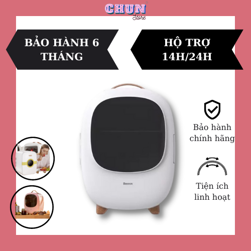 Tủ lạnh mini chính hãng Baseus bảo quản mỹ phẩm hai chiều nóng / lạnh, dung tích 8L dễ dàng mang đi du lịch, điều khiển linh hoạt