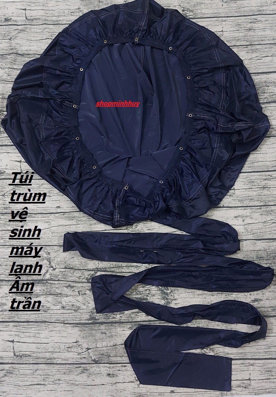 Áo vệ sinh điều hòa, máy lạnh âm trần - đuôi dài 4 mét, rộng 2m - Loại Tốt - màu xanh đen