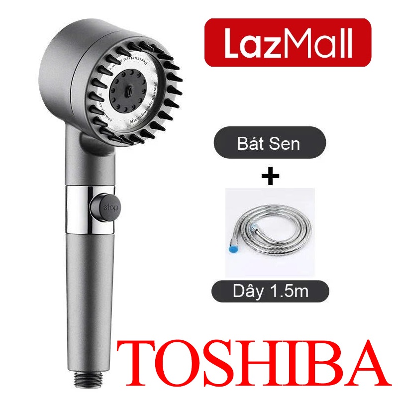 LazMall Toshiba Việt Nam Vòi Sen Tăng Áp, Đầu Vòi Massage Gội Đầu Thư Giãn Có Lõi Lọc Nhật Bản 100% Chính Hãng