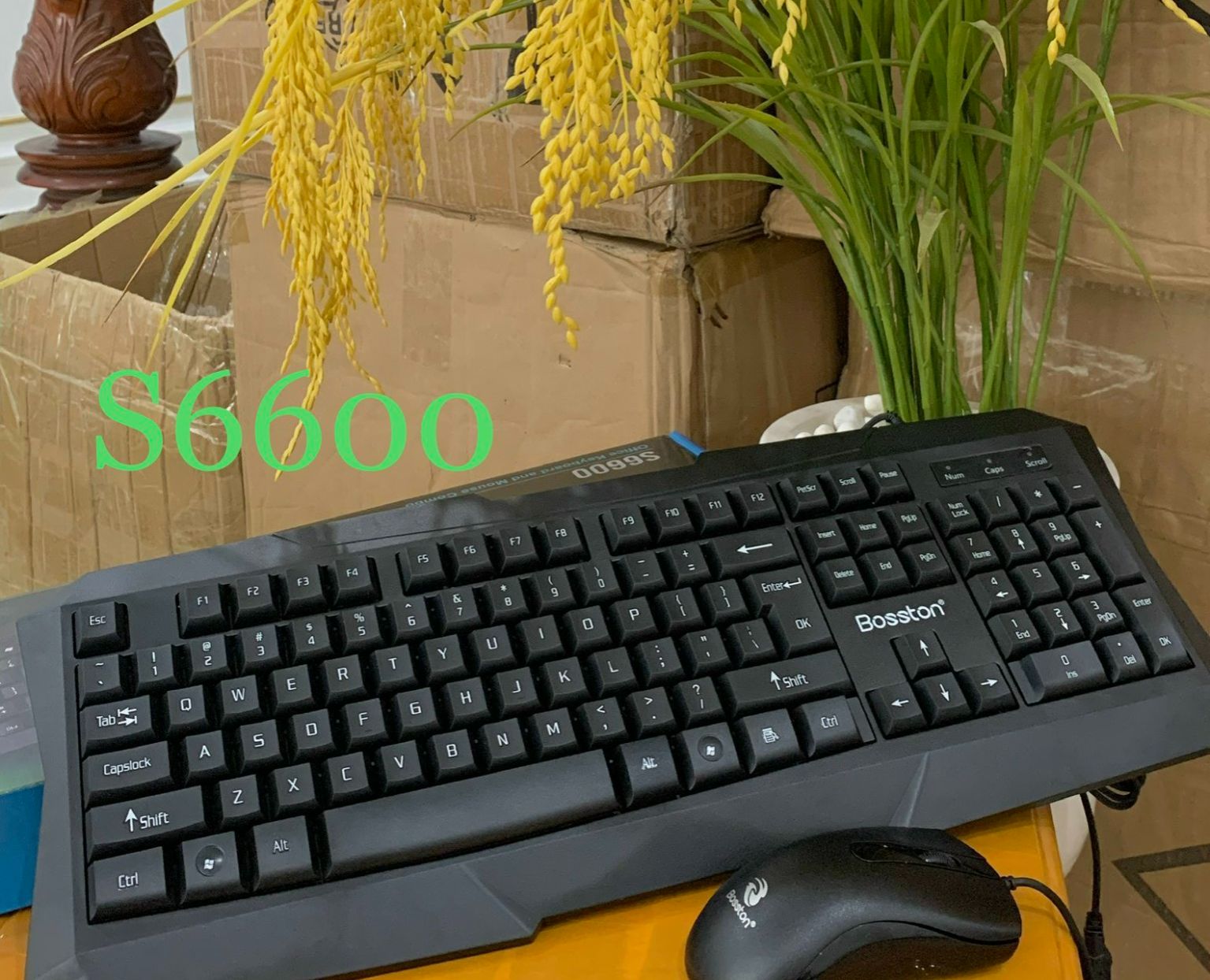Bộ phím chuột chuyên văn phòng giá rẻ Bosston D6600