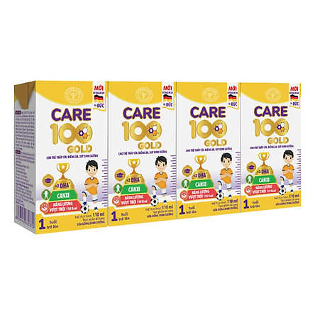 Combo 6 lốc sữa bột pha sẵn care 100 gold 110ml