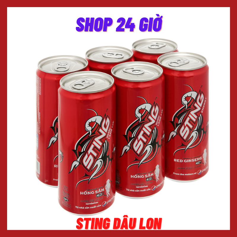 [HCM]Sting Dâu 1 Lốc 6 Lon - Shop 24 Giờ