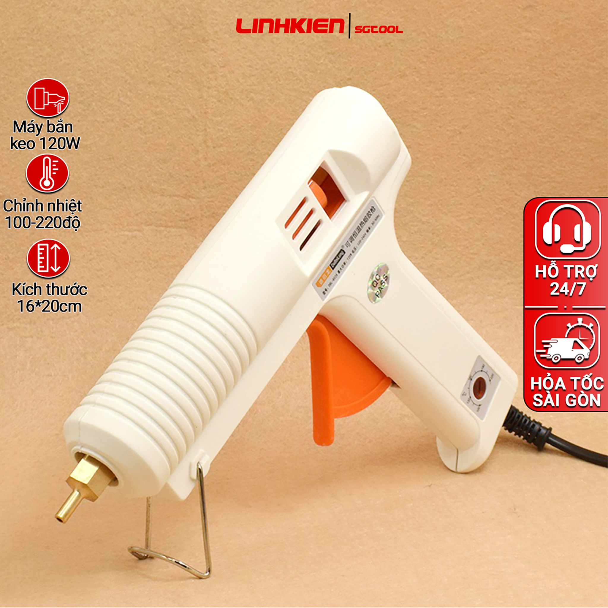 Súng Bắn Keo Nến Silicon 120W , máy bắn Keo Nến Silicon 120W chuyên sửa chữa dụng cụ gia đình, gói quà