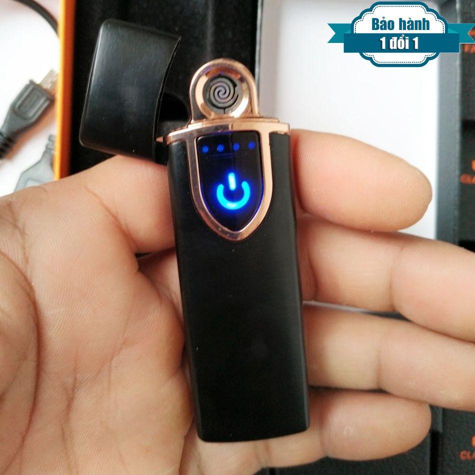Bat lua dien, bật lửa điện hồng ngoại, bật lửa cảm ứng, quẹt hồng ngoại cảm ứng vân tay cao cấp