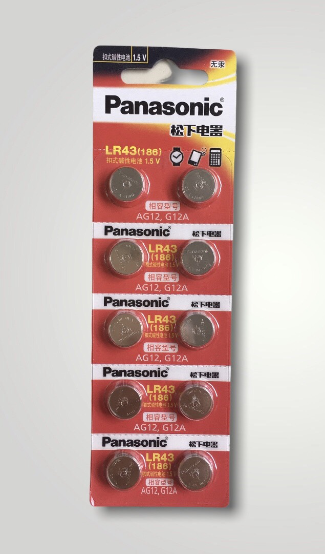 Vỉ 1 viên pin Panasonic LR43 186 AG12 1.5V