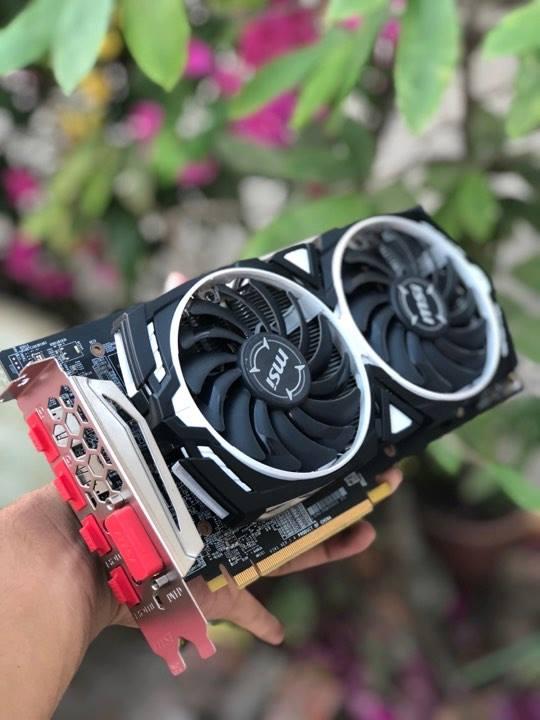 Card màn hình vga amd msi rx580 8gb armor đẹp như ảnh bh elite