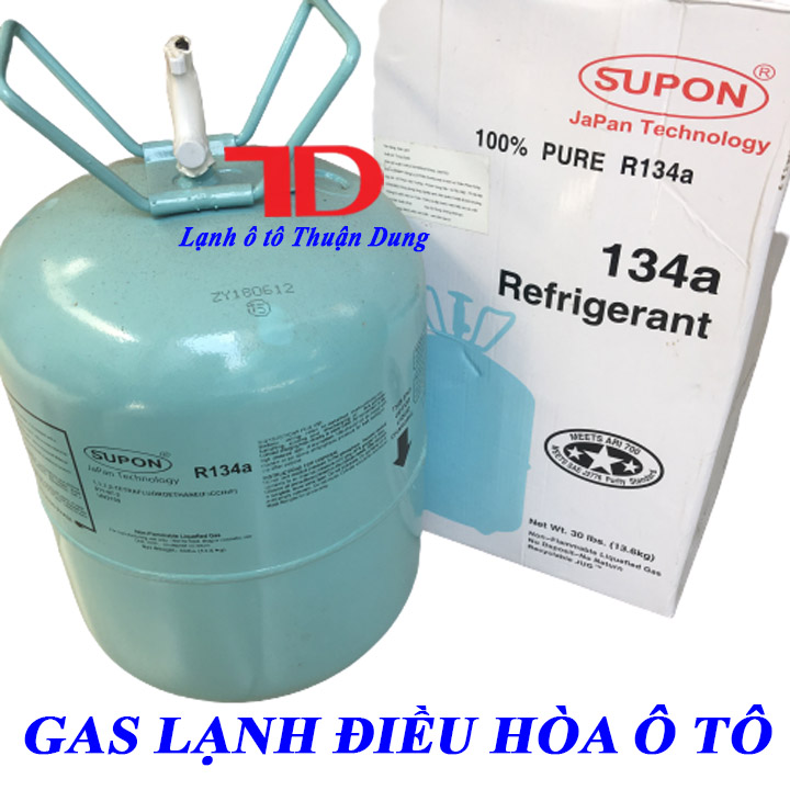 Môi chất lạnh điều hòa ô tô R134 Supon 13.6kg - Vật Tư Điện Lạnh Ô Tô Thuận Dung