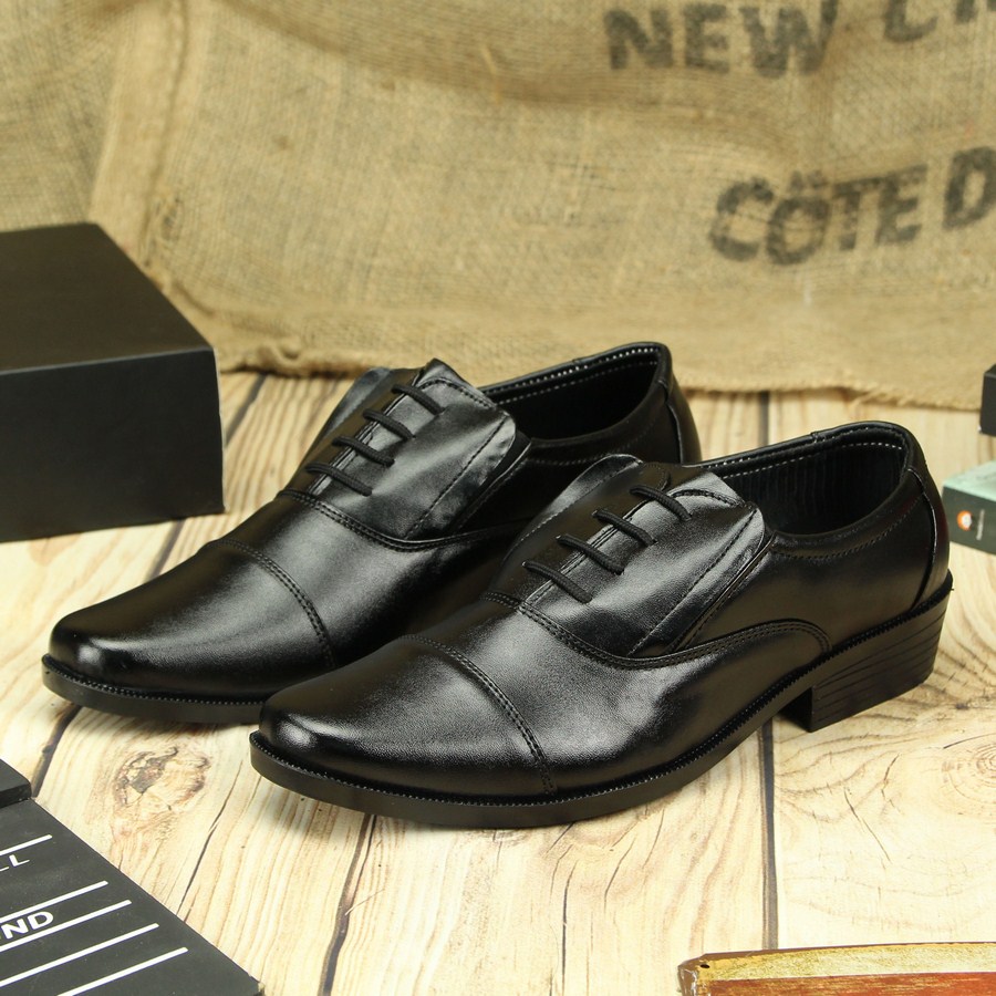 Giày tây - giày tây nam full đen g313 - giày công sở nam