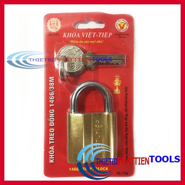 Ổ khóa cửa việt tiệp 40mm treo đồng thau 1466/38m chính hãng