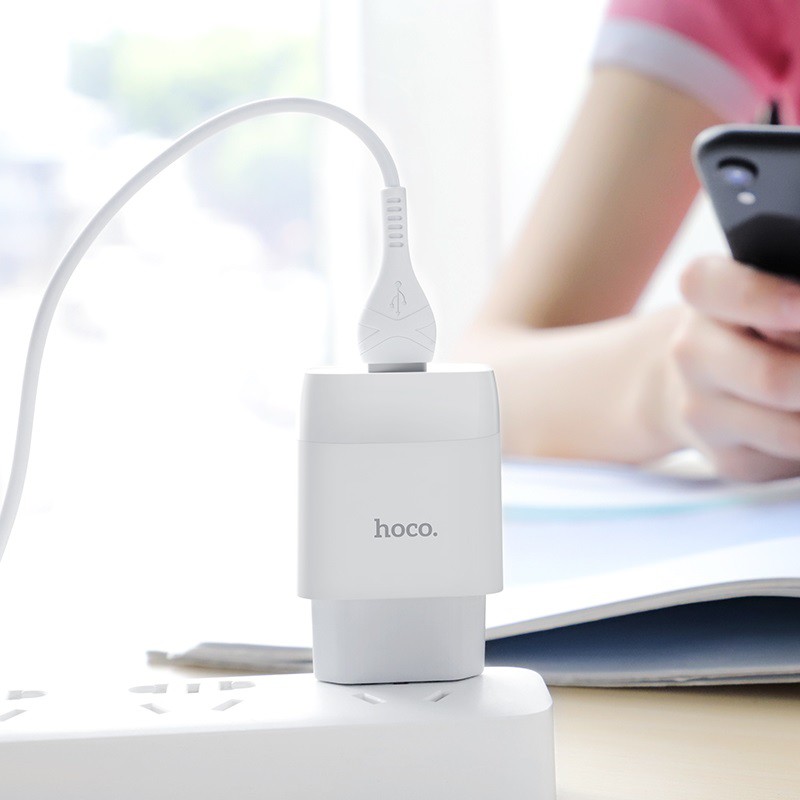 Bộ sạc iphone micro tytpe c 2 cổng hỗ trợ sạc nhanh 2.4a - bộ sạc nhanh iphone c73