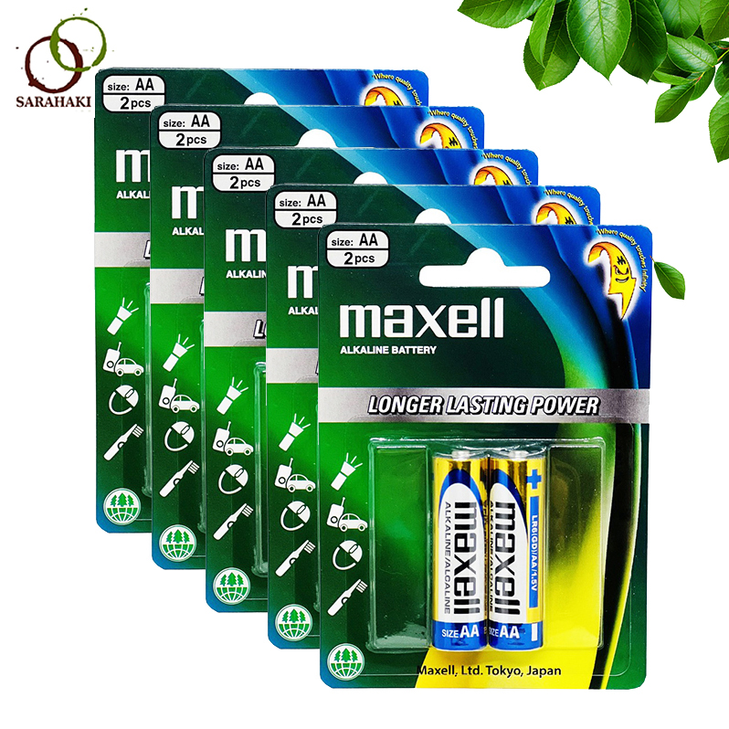 Combo 5 vỉ pin AA Maxell Alkaline chính hãng