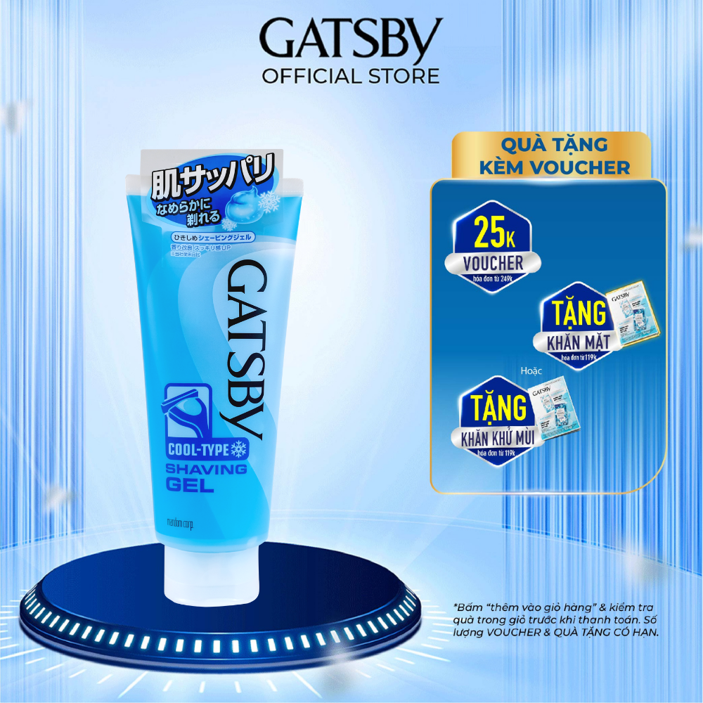 Gel Cạo Râu Mát Lạnh GATSBY SHAVING GEL N COOL-TYPE 205g