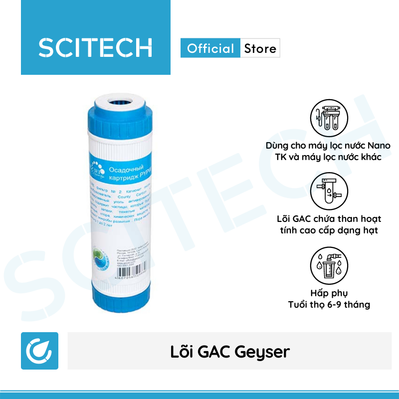 Lõi gac geyser - lõi số 2 máy lọc nước geyser tk
