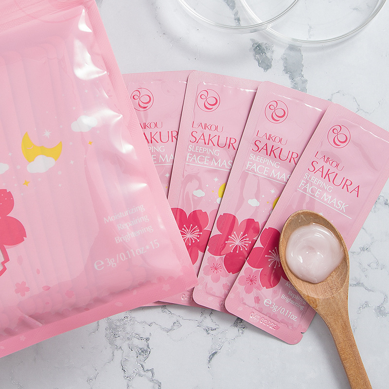 30 miếng mặt nạ ngủ laikou hoa anh đào sakura sleeping face mask