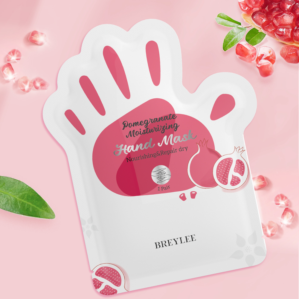 BREYLEE Pomegranate Tế Bào Chết Da Tay Dưỡng Ẩm Mặt Nạ Da Tay Chống Lão Hóa Tẩy Tế Bào Chết Da Tay Cho Bàn Tay Phụ Nữ Đàn Ông Chăm Sóc Cá Nhân Làm Đẹp 1pair
