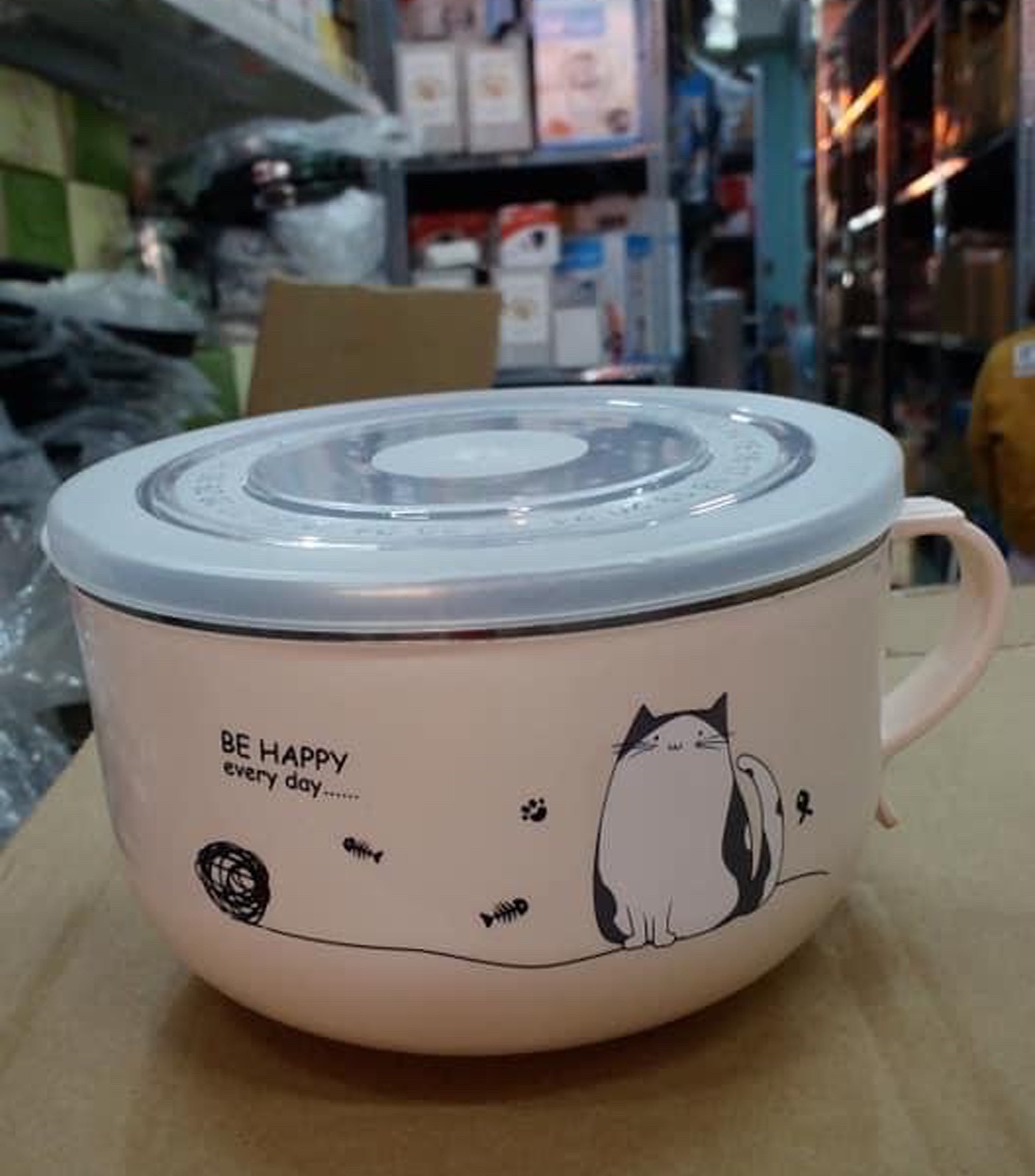 Ly ăn mỳ ruột inox an toàn và tiện lợi - ca úp mỳ - tô ăn mỳ