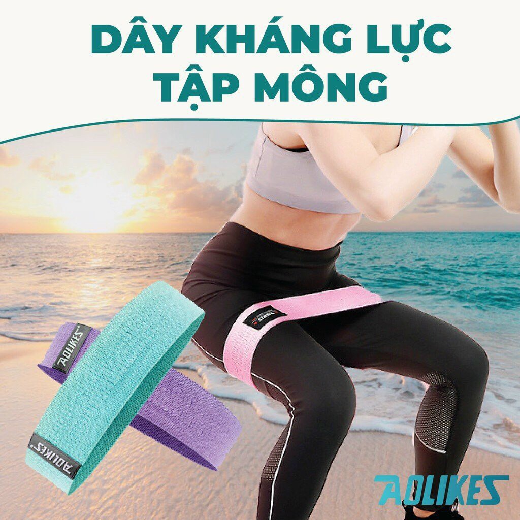 Dây kháng lực miniband tập mông aolikes a-3604 | booty band tập mông, đùi tập gym