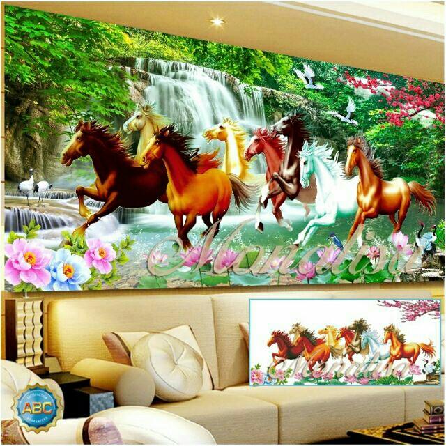 Tranh đính đá mã đáo thành công kích thước :120×60cm