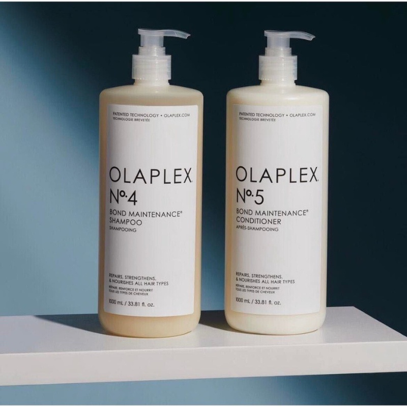 BỘ GỘI XẢ OLAPLEX SỐ 4 & SỐ 5 PHỤC HỒI TÓC KHÔ XƠ HƯ TỔN USA 1000ml, Olaplex 1000ml