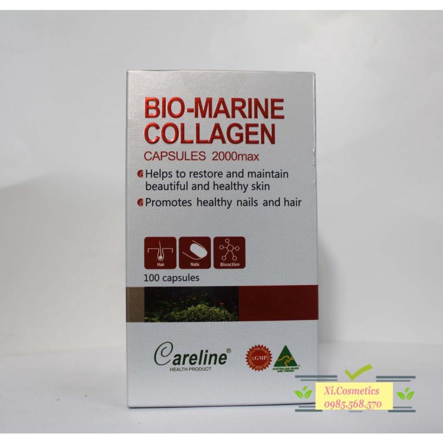 Viên Uống Hỗ Trợ Làm Đẹp Da Careline Bio Marine Collagen 2000mg - 100 viên
