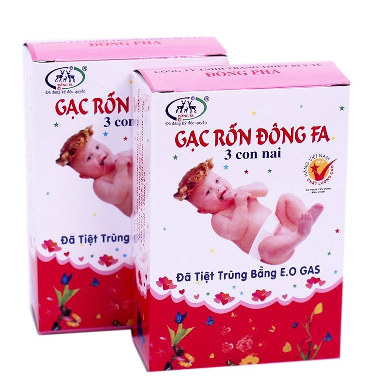 Hộp 3 băng rốn, băng rốn đông fa, gạc rốn cho trẻ sơ sinh