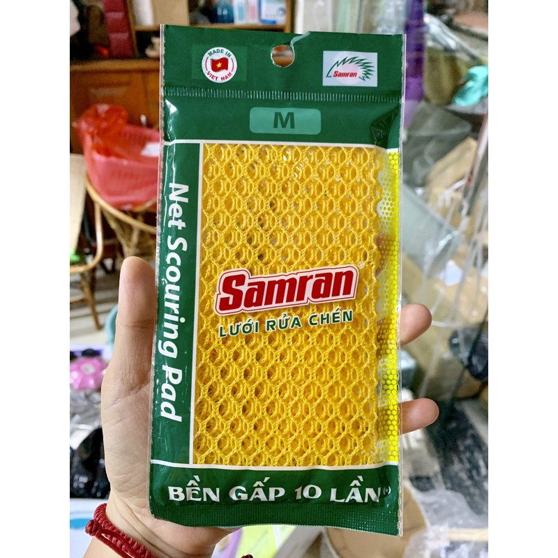 Giẻ lưới rửa chén bát cao cấp samran vàng bền gấp 10 lần