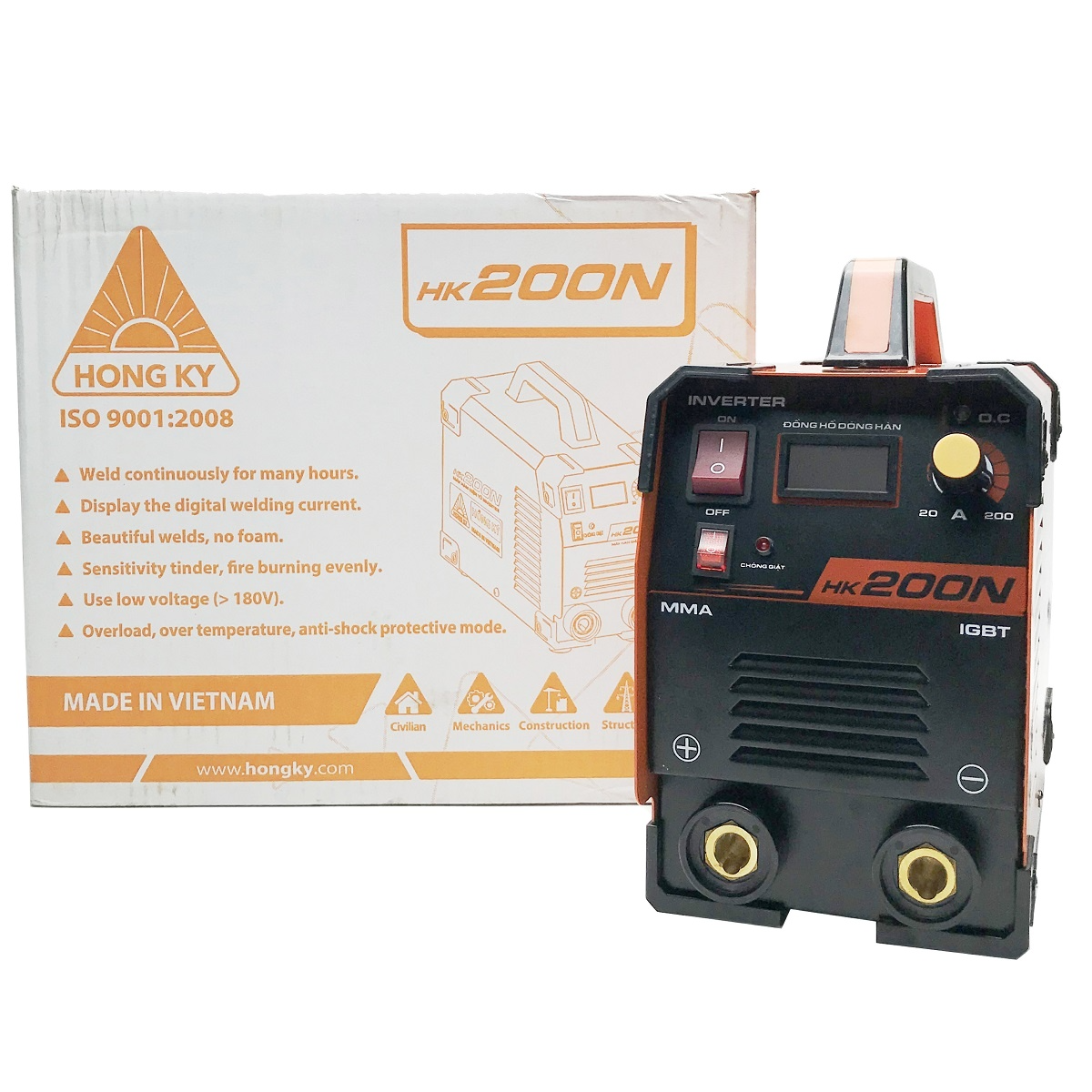 Máy hàn điện tử - máy hàn hồng ký hk 200n - bh 12 tháng toàn quốc