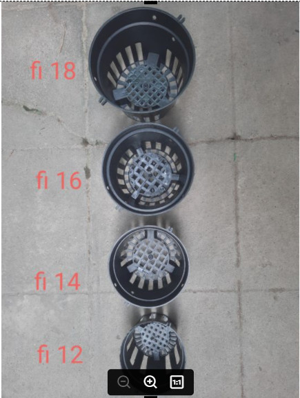 10 Chậu nhựa đen trồng lan đủ size