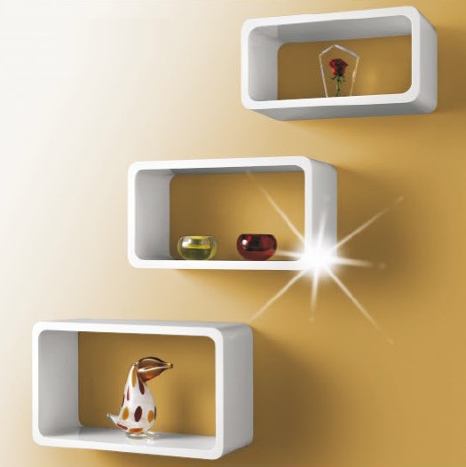 Kệ gỗ treo tường - Kệ trang trí bộ 3 hình chữ nhật lớn nhỏ độc đáo gỗ lõi xanh chống ẩm.