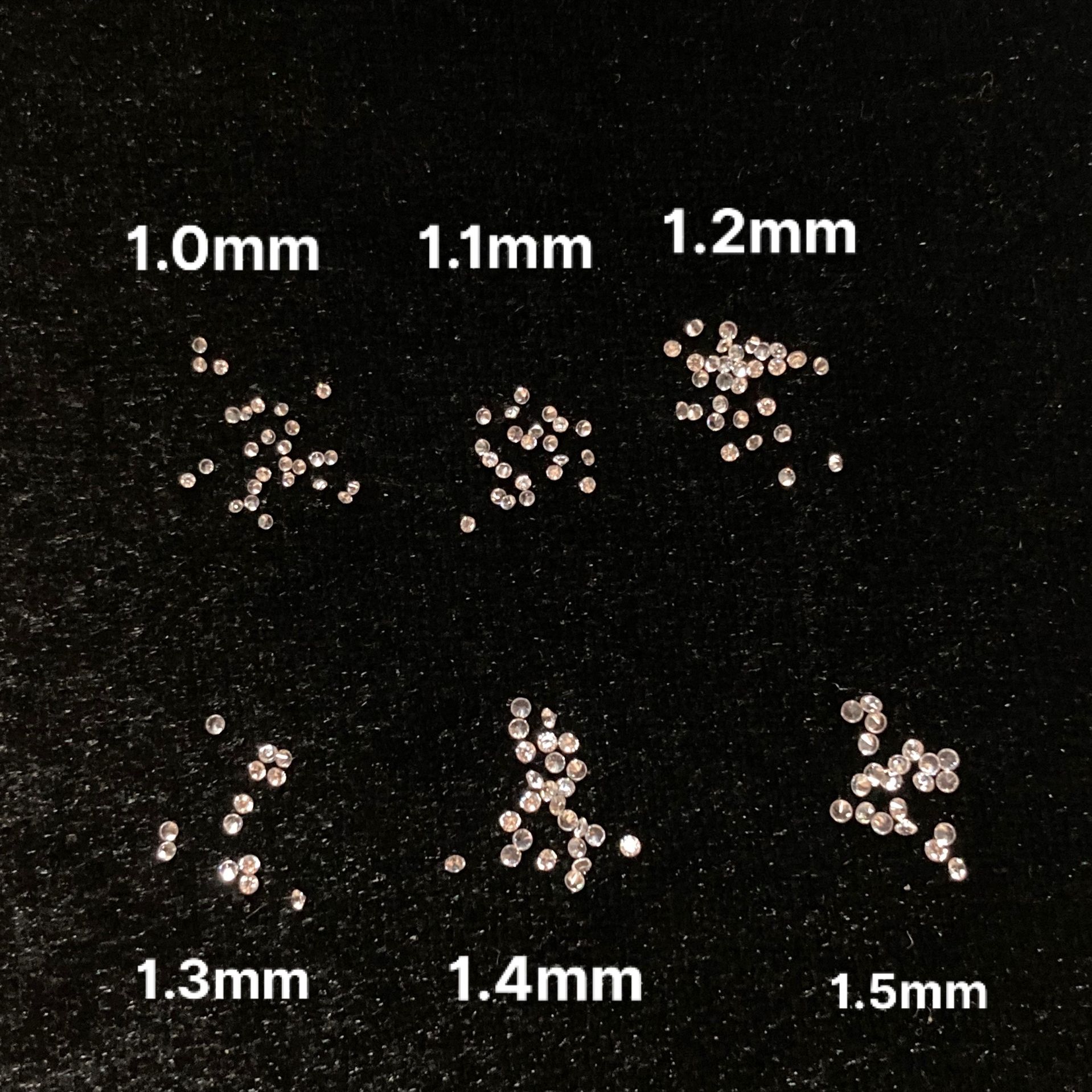 Đá cubic zirconia Star Cut cao cấp ,đá trang sức,nail đá nhân tạo loại 1.0 mm -> 1.9 mm