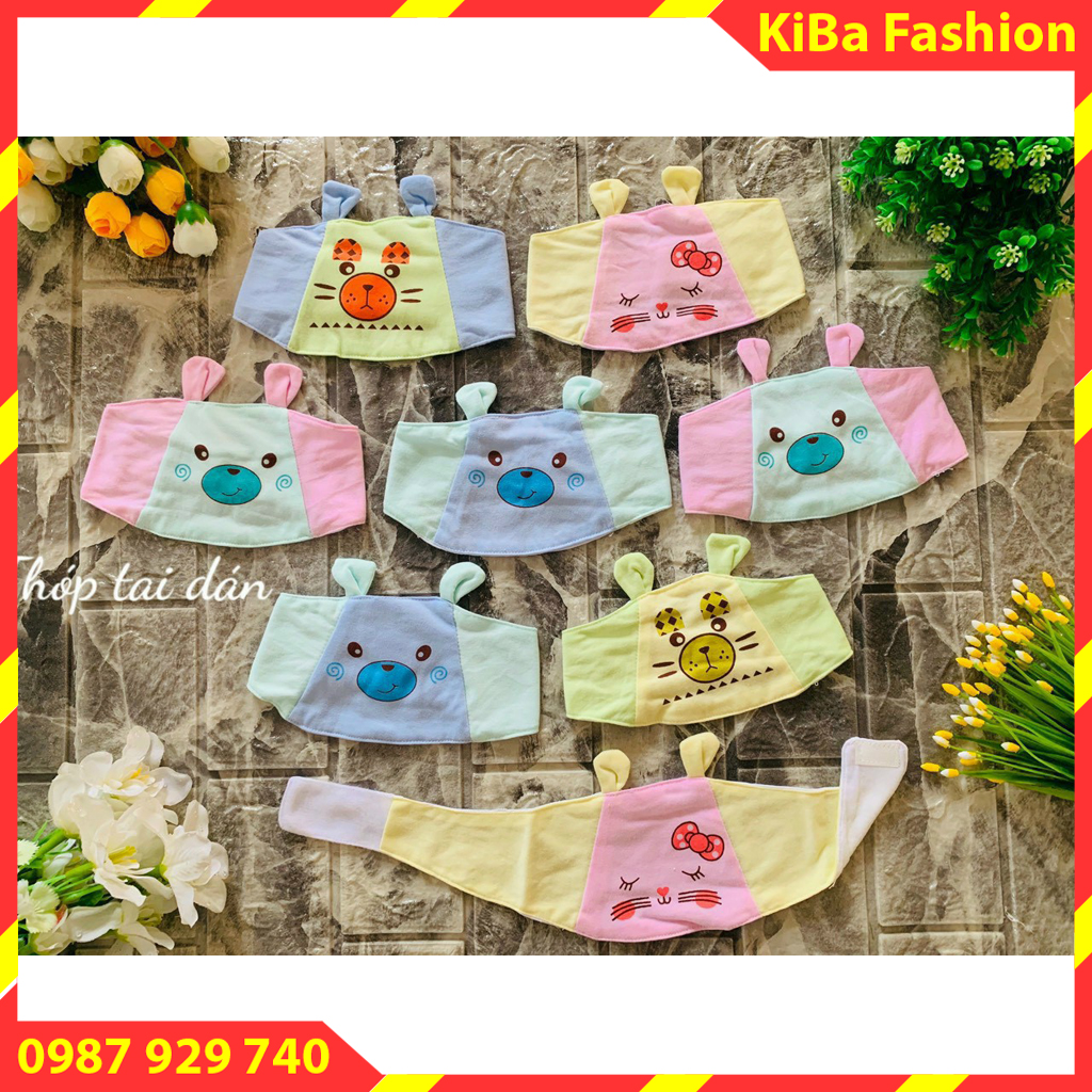 Che thóp sơ sinh tai thỏ siêu yêu thóp sơ sinh ( loại dán set 10 chiếc ) - TSS - TK0650 - mũ/ nón che thóp cho bé sơ sinh
