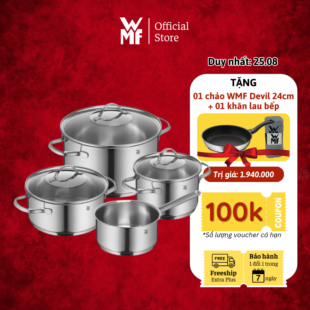 Bộ nồi wmf provence 4 món và chảo chống dính wmf fp devil 24cm - 0723046380 / 0733646299