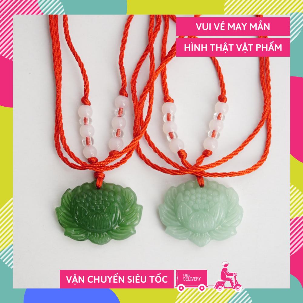 [HCM]Dây chuyền trẻ em Hoa Sen xanh may mắn vui vẻ bình an