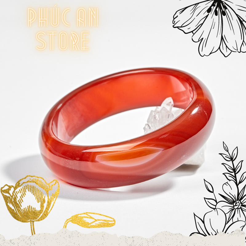  Vòng Đá Mã Não Tự nhiên Bản Hẹ Siêu Đẹp Hợp Mệnh Hỏa & Thổ - Đủ các loại Size Ni tay - HÌNH CHỤP THẬT TỪ SHOP - Phúc An Store - Quà Tặng Mẹ Chị Gái Sếp Nữ Thời trang Sang trọng và Hiện đại 