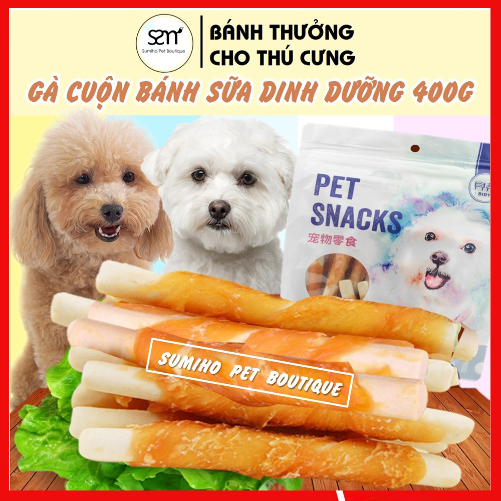 Fried chicken and Milk bone Pet Snacks (400gr/pack) Suitable for all breed of dogs