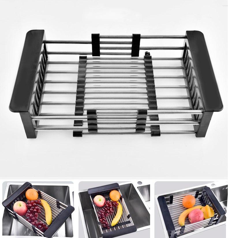 [Gia Dụng] Rổ rút gọn inox, rổ rút gọn để bồn rửa chén tiền dụng, rổ inox, rổ inox tiện dụng có thể điều chỉnh kích thước , kệ rút gọn , kệ rút gọn vừa với tất cả bồn rửa