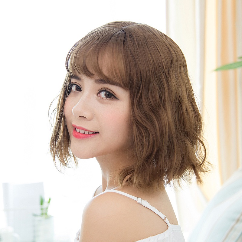 Tóc giả nguyên đầu 526  😍FREESHIP😍 vic sóng xù tóc giả, vic ngắn xù, tóc giả nữ, tặng lưới chụp