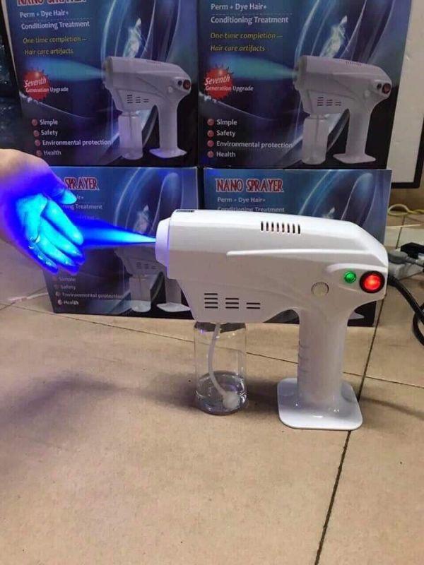 [HCM]MÁY HẤP TÓC PHỦ BÓNG NANO MINI CẦM TAY CÓ ĐÈN