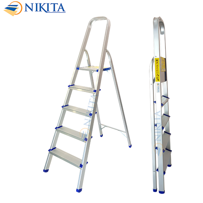 Thang ghế nhôm NIKITA - Thang nhôm gia đình 5 bậc- 1.2m
