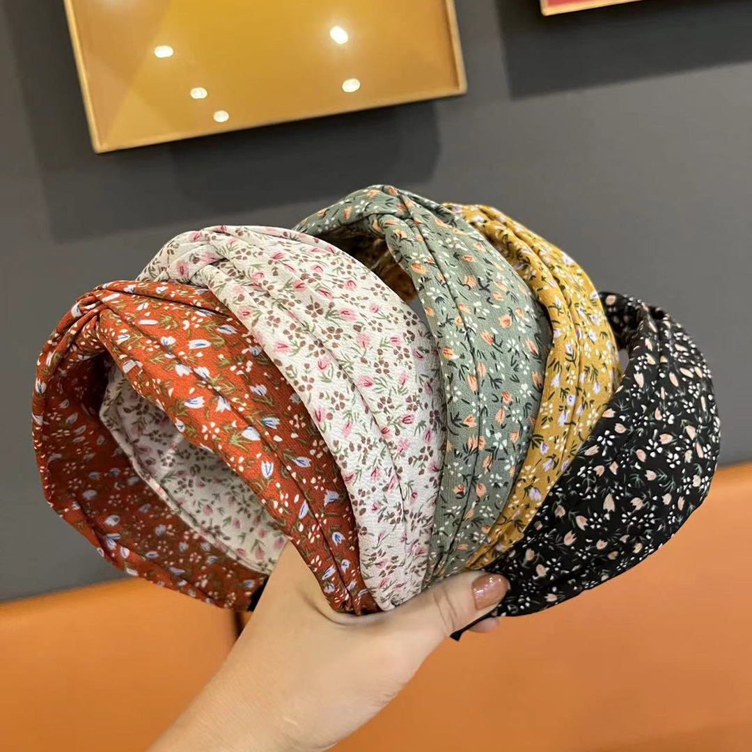 Bờm bản to vintage vải không nhăn cao cấp