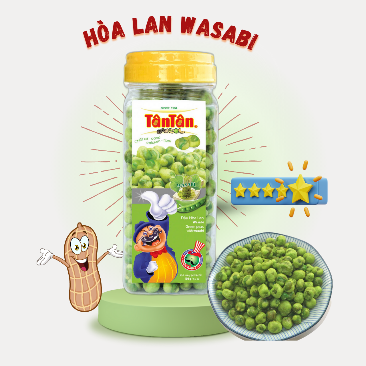[GIÁ SỐC] Đậu hòa lan Wasabi Tân Tân hủ 190g