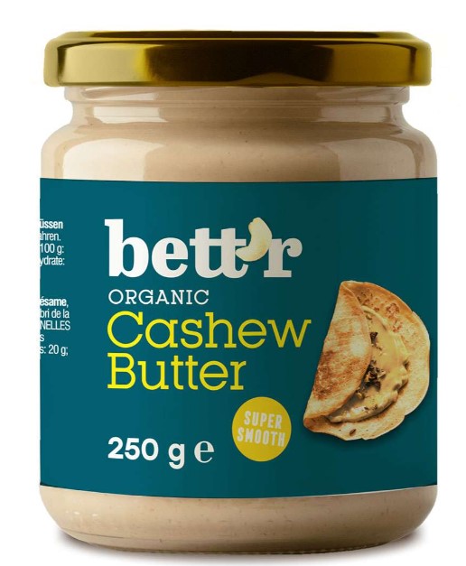 Bơ hạt điều hữu cơ (Organic Cashew Butter) - Bett'r - 250g