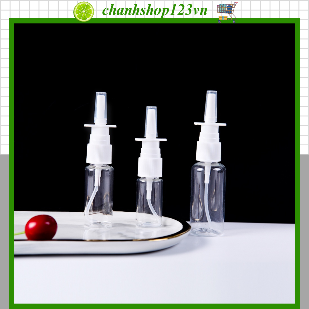 Chai xịt mũi phun sương thân trong suốt, lọ chiết dung dịch xịt mũi phun sương 10ml 20ml 30ml - 10104
