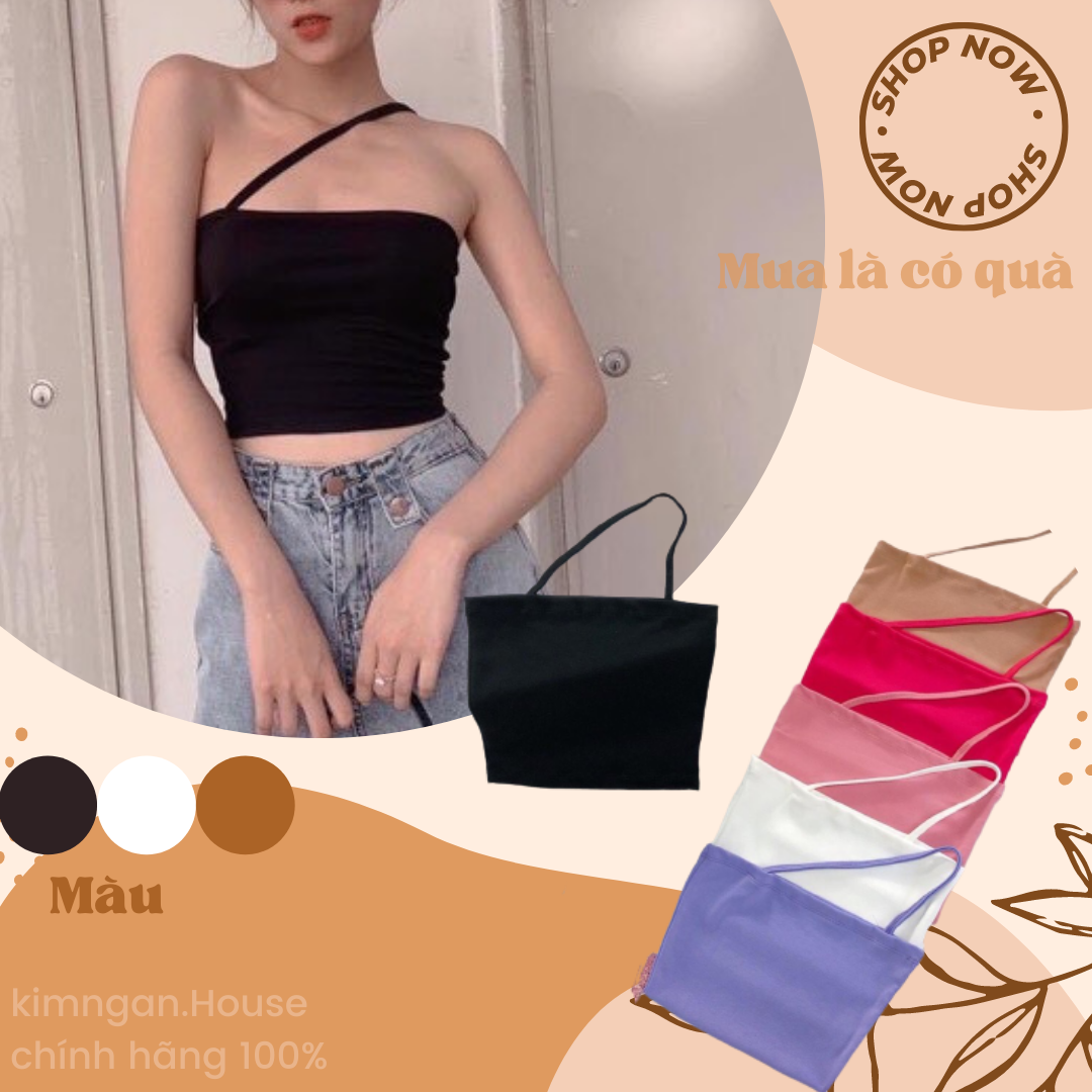 Áo ống Nữ dây chéo vai chất thun borip KIMNGAN.HOUSE