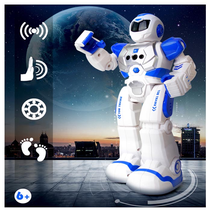 Đồ Chơi Robot Điều Khiển Từ Xa , Cảm Ứng Tay Phiên Bản Tiếng Anh (Màu Xanh)