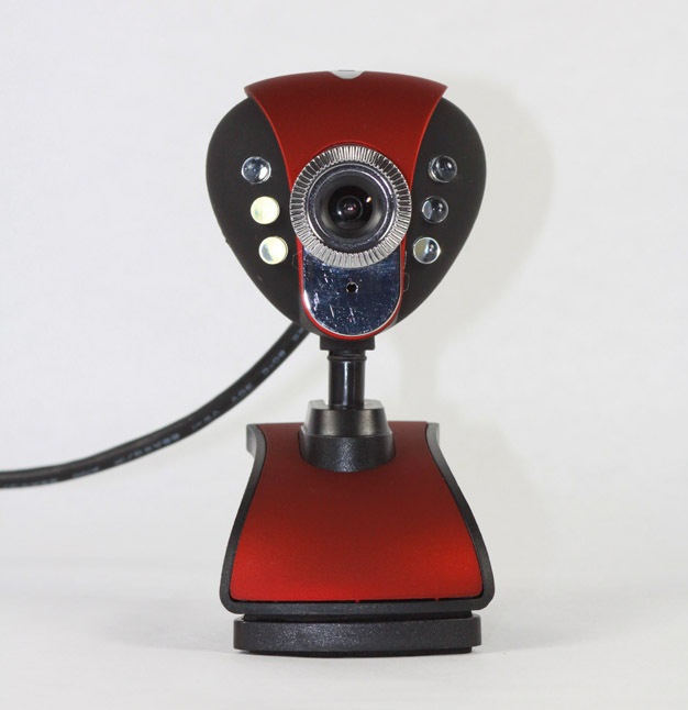 Webcam kẹp màn hình Máy tính có Mic - Màu đỏ đen